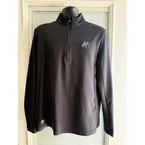 Greyson Quarter Zip Pullover Mens Medium Black Excellent Performance Golf Top